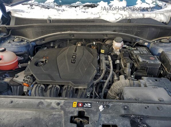 5NMS3DAJXNH395648 2022 HYUNDAI SANTA Blue Вид задньої частини салону
