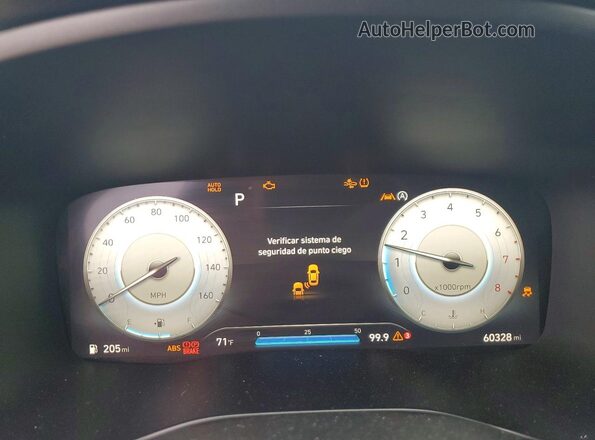 5NMS44AL1MH314548 2021 HYUNDAI SANTA Black Вид щитка приладів