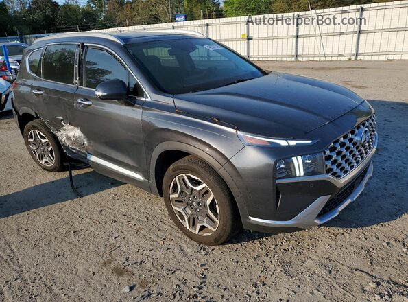 5NMS44AL4MH319193 2021 HYUNDAI SANTA Серый Передняя правая четверть