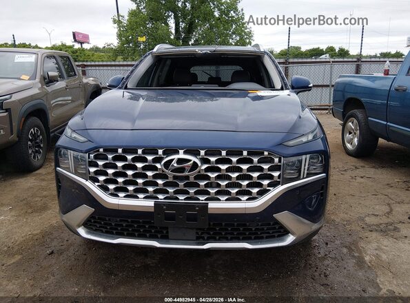 5NMS44AL5NH444723 2022 HYUNDAI SANTA FE Blue Rear interior view