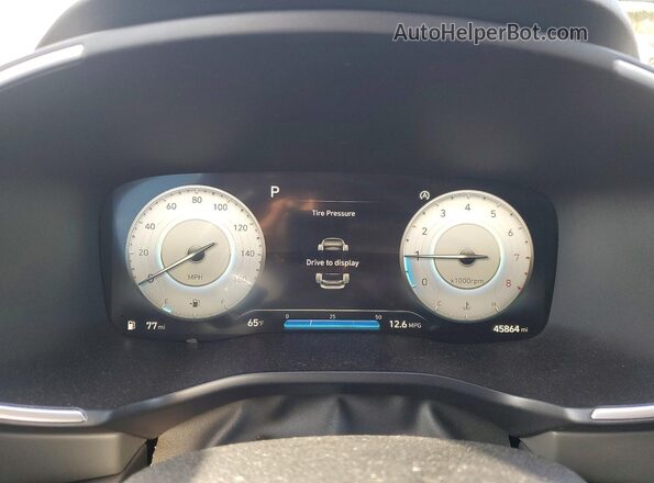 5NMS44AL7MH318636 2021 HYUNDAI SANTA Gray Սարքավորումների վահանակի տեսք