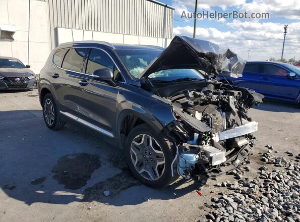 5NMS44AL7MH321195 2021 HYUNDAI SANTA Серый Передняя правая четверть