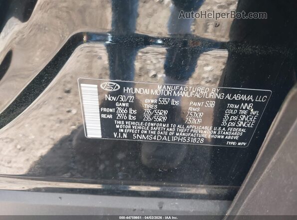 5NMS4DAL1PH531828 2023 HYUNDAI SANTA FE Black 