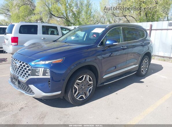 5NMS4DAL6MH340949 2021 HYUNDAI SANTA FE Blue Передня ліва чверть