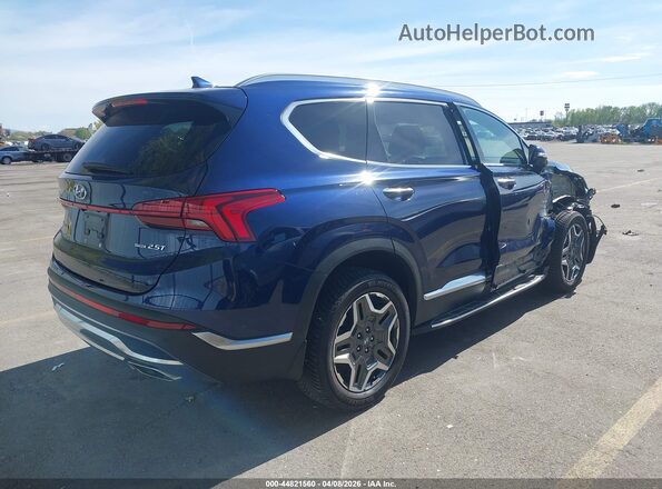 5NMS4DAL6MH340949 2021 HYUNDAI SANTA FE Blue Задня права чверть