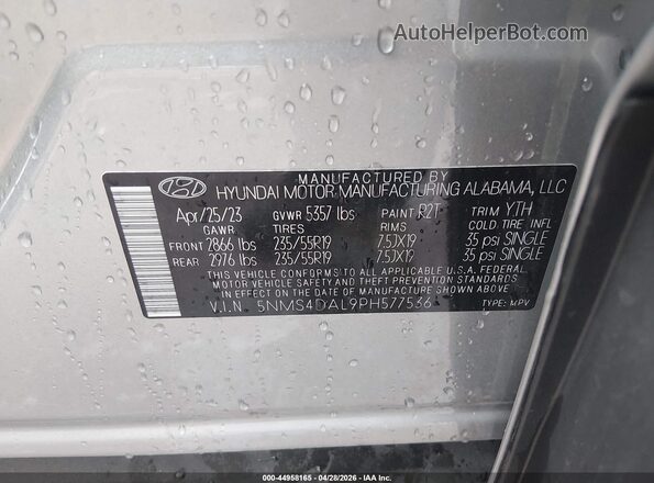 5NMS4DAL9PH577536 2023 HYUNDAI SANTA FE Silver Շարժիչի բաժամունքի տեսք