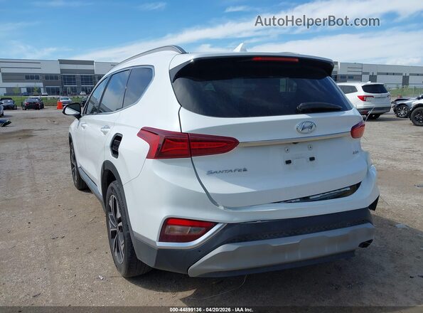 5NMS53AA6KH055848 2019 HYUNDAI SANTA FE White Задня ліва чверть