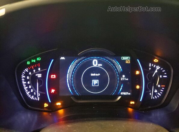 5NMS5CAD8LH181267 2020 HYUNDAI SANTA White Widok zestawu wskaźników