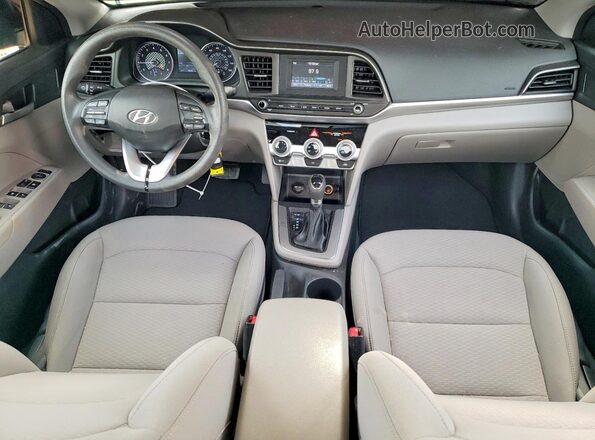 5NPD74LF0KH485542 2019 HYUNDAI ELANTRA Blue Widok deski rozdzielczej