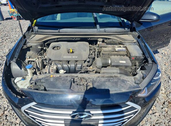 5NPD74LF2JH355308 2018 HYUNDAI ELANTRA Black უკანა სალონის ხედი