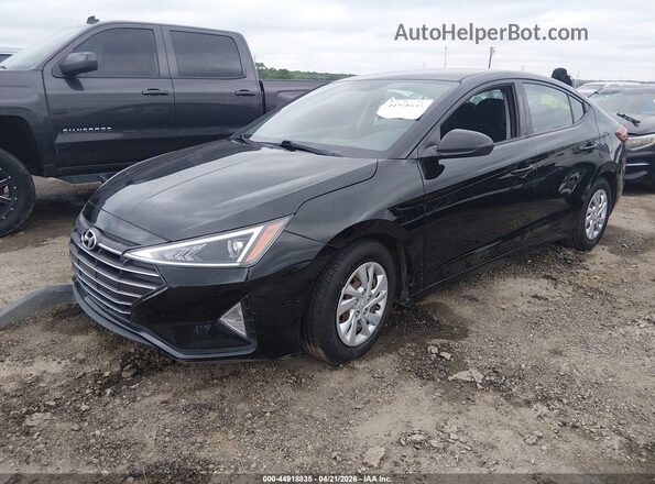 5NPD74LF2KH465843 2019 HYUNDAI ELANTRA Black Առջևի ձախ երեք քառորդ տեսարան