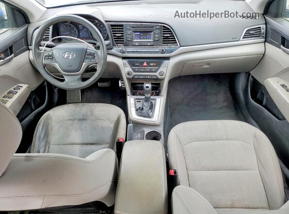 5NPD74LF3HH165348 2017 HYUNDAI ELANTRA Синий Вид панели приборов