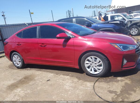 5NPD74LF3KH482179 2019 HYUNDAI ELANTRA Red Սալոնի հետևի տեսք