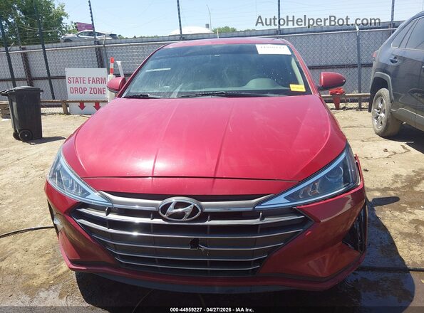 5NPD74LF3KH482179 2019 HYUNDAI ELANTRA Red Սարքավորումների վահանակի տեսք