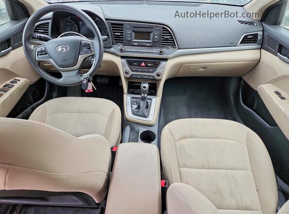 5NPD74LF9HH148652 2017 HYUNDAI ELANTRA Серебряный Вид панели приборов