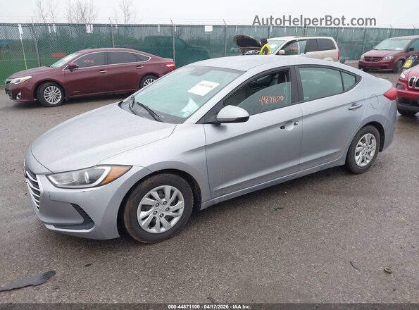 5NPD74LF9HH204461 2017 HYUNDAI ELANTRA Silver წინა მარცხენა ხედი სამი მეოთხედიდან