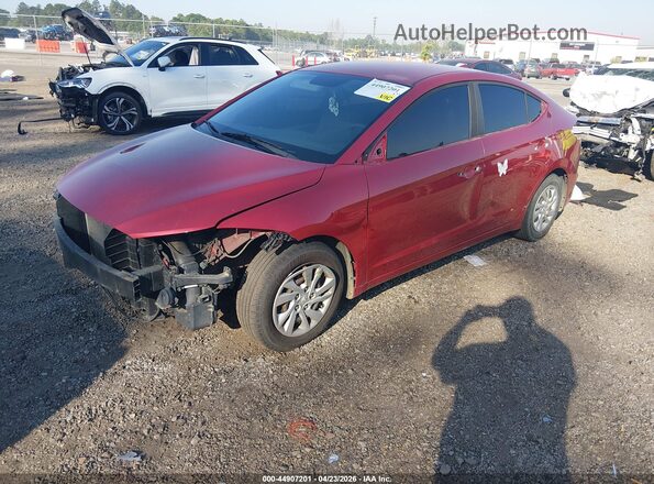 5NPD74LFXHH174550 2017 HYUNDAI ELANTRA Red წინა მარცხენა ხედი სამი მეოთხედიდან