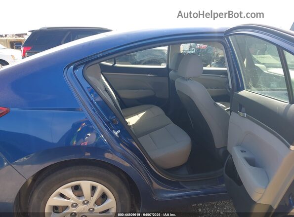 5NPD74LFXKH476895 2019 HYUNDAI ELANTRA Blue VIN კოდის სტიკერის ხედი