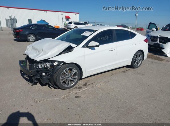 5NPD84LF0JH376851 2018 HYUNDAI ELANTRA White Vista tres cuartos delantera izquierda