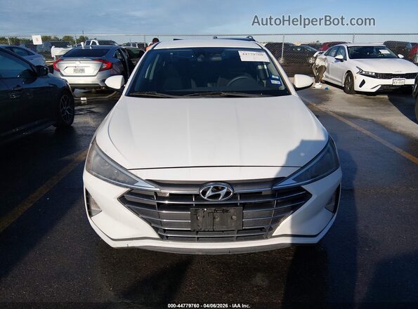 5NPD84LF0KH478880 2019 HYUNDAI ELANTRA White ხელსაწყოთა პანელის ხედი