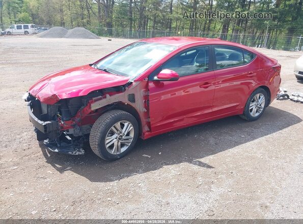 5NPD84LF1LH518627 2020 HYUNDAI ELANTRA Red წინა მარცხენა ხედი სამი მეოთხედიდან
