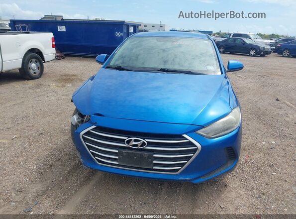 5NPD84LF2HH183207 2017 HYUNDAI ELANTRA Blue Instrument cluster view