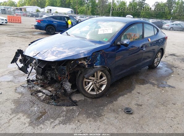 5NPD84LF2KH417420 2019 HYUNDAI ELANTRA Синий Передняя левая четверть