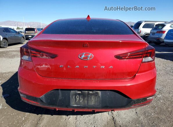 5NPD84LF2LH580845 2020 HYUNDAI ELANTRA Red Вид ззаду