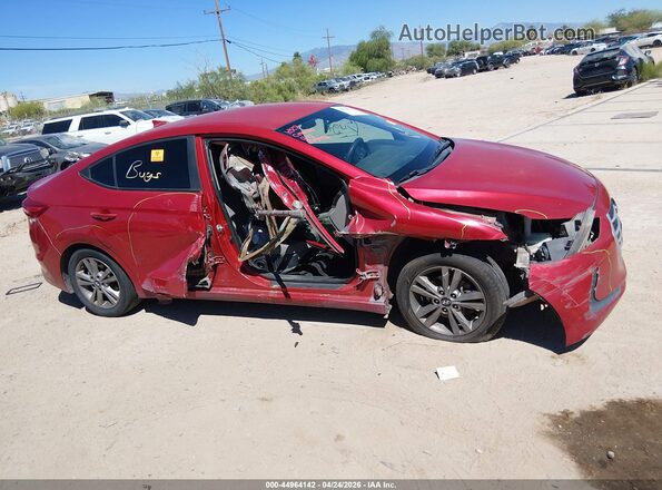 5NPD84LF3JH295231 2018 HYUNDAI ELANTRA Red Սարքավորումների վահանակի տեսք