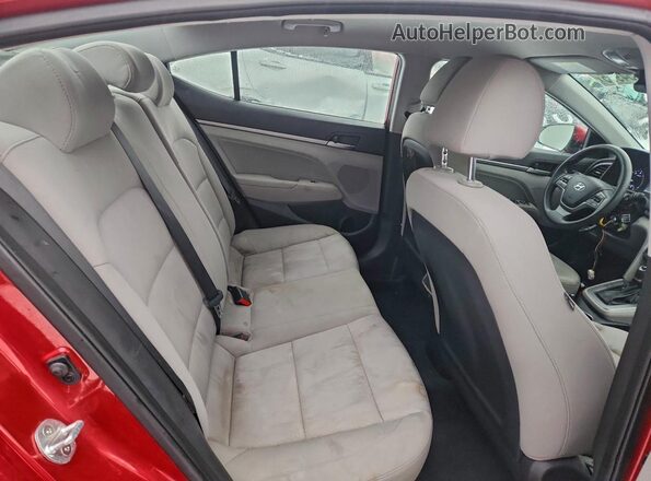 5NPD84LF3JH316935 2018 HYUNDAI ELANTRA Red Rear seats view