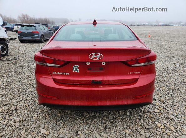 5NPD84LF4JH241601 2018 HYUNDAI ELANTRA Red უკანა ხედი