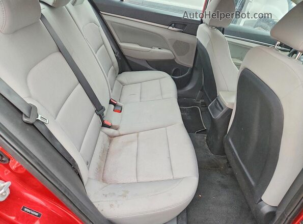 5NPD84LF4JH241601 2018 HYUNDAI ELANTRA Red უკანა სავარძლების ხედი
