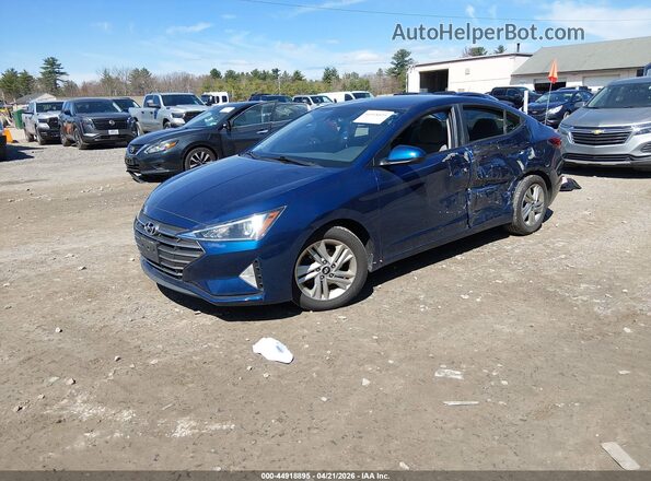 5NPD84LF4LH572634 2020 HYUNDAI ELANTRA Blue წინა მარცხენა ხედი სამი მეოთხედიდან