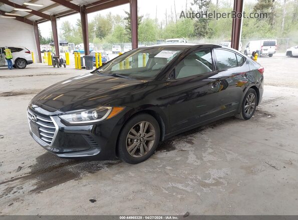 5NPD84LF5HH181645 2017 HYUNDAI ELANTRA Black წინა მარცხენა ხედი სამი მეოთხედიდან