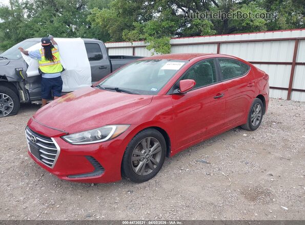 5NPD84LF5JH242899 2018 HYUNDAI ELANTRA Красный Передняя левая четверть