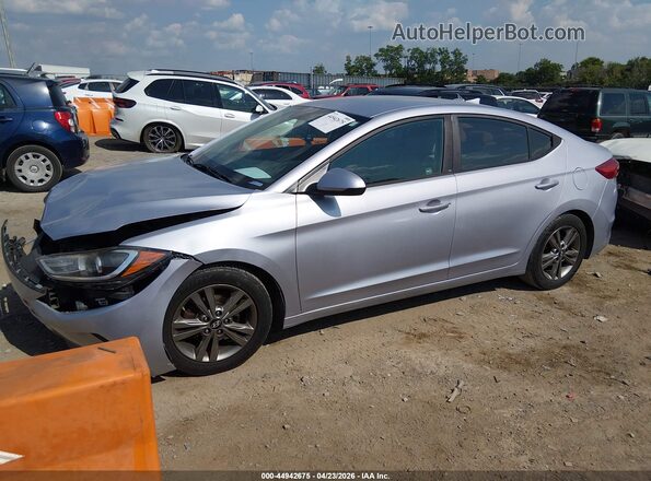 5NPD84LF5JH302664 2018 HYUNDAI ELANTRA Silver წინა მარცხენა ხედი სამი მეოთხედიდან