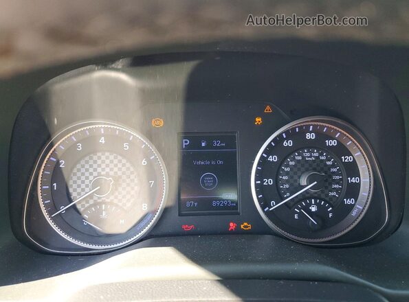 5NPD84LF6LH587989 2020 HYUNDAI ELANTRA White Вид щитка приладів