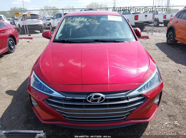 5NPD84LF6LH605908 2020 HYUNDAI ELANTRA Red Widok wnętrza z tyłu