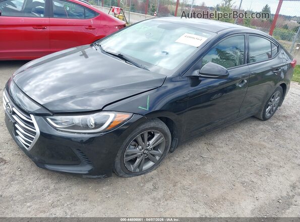 5NPD84LF7HH194347 2017 HYUNDAI ELANTRA Black Առջևի ձախ երեք քառորդ տեսարան