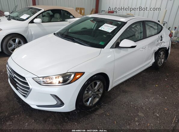 5NPD84LF7JH286953 2018 HYUNDAI ELANTRA White Առջևի ձախ երեք քառորդ տեսարան