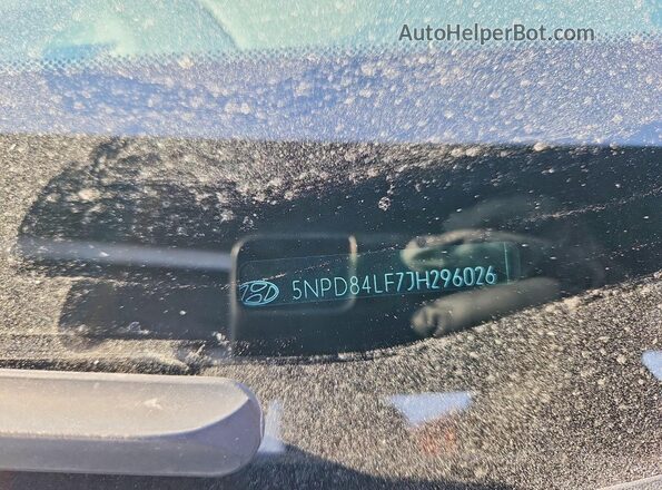5NPD84LF7JH296026 2018 HYUNDAI ELANTRA Черный Вид наклейки с VIN-кодом
