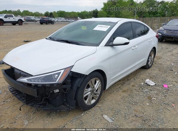 5NPD84LF7KH428879 2019 HYUNDAI ELANTRA White Առջևի ձախ երեք քառորդ տեսարան