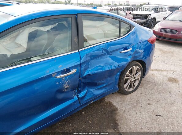 5NPD84LF8HH009660 2017 HYUNDAI ELANTRA Blue Front view