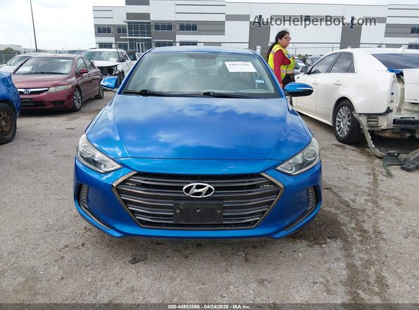 5NPD84LF8HH009660 2017 HYUNDAI ELANTRA Blue Dashboard view