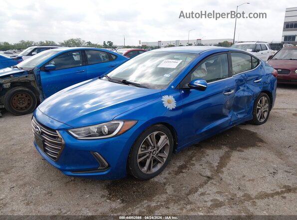 5NPD84LF8HH009660 2017 HYUNDAI ELANTRA Blue Front left