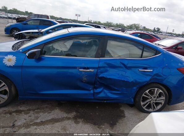 5NPD84LF8HH009660 2017 HYUNDAI ELANTRA Blue Rear interior view