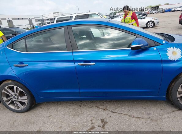 5NPD84LF8HH009660 2017 HYUNDAI ELANTRA Blue Instrument cluster view