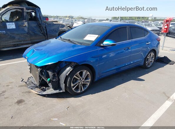 5NPD84LF8HH110410 2017 HYUNDAI ELANTRA Blue Vista tres cuartos delantera izquierda