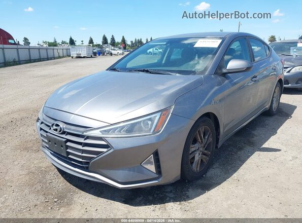 5NPD84LF8KH459929 2019 HYUNDAI ELANTRA Gray Առջևի ձախ երեք քառորդ տեսարան