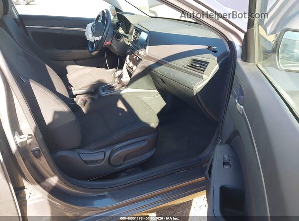 5NPD84LF8KH473751 2019 HYUNDAI ELANTRA Gray წინა სალონის ხედი
